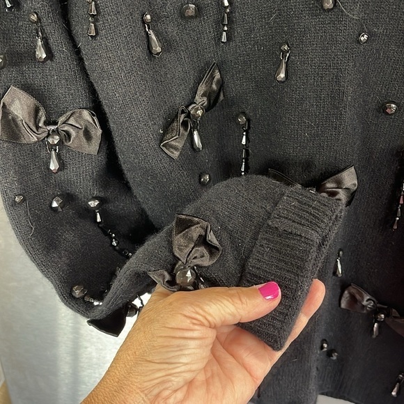 Outlander beads & bows black women‎ S Sweater Soft Warm wool & Rabbit Hair Nylon - Picture 7 of 8